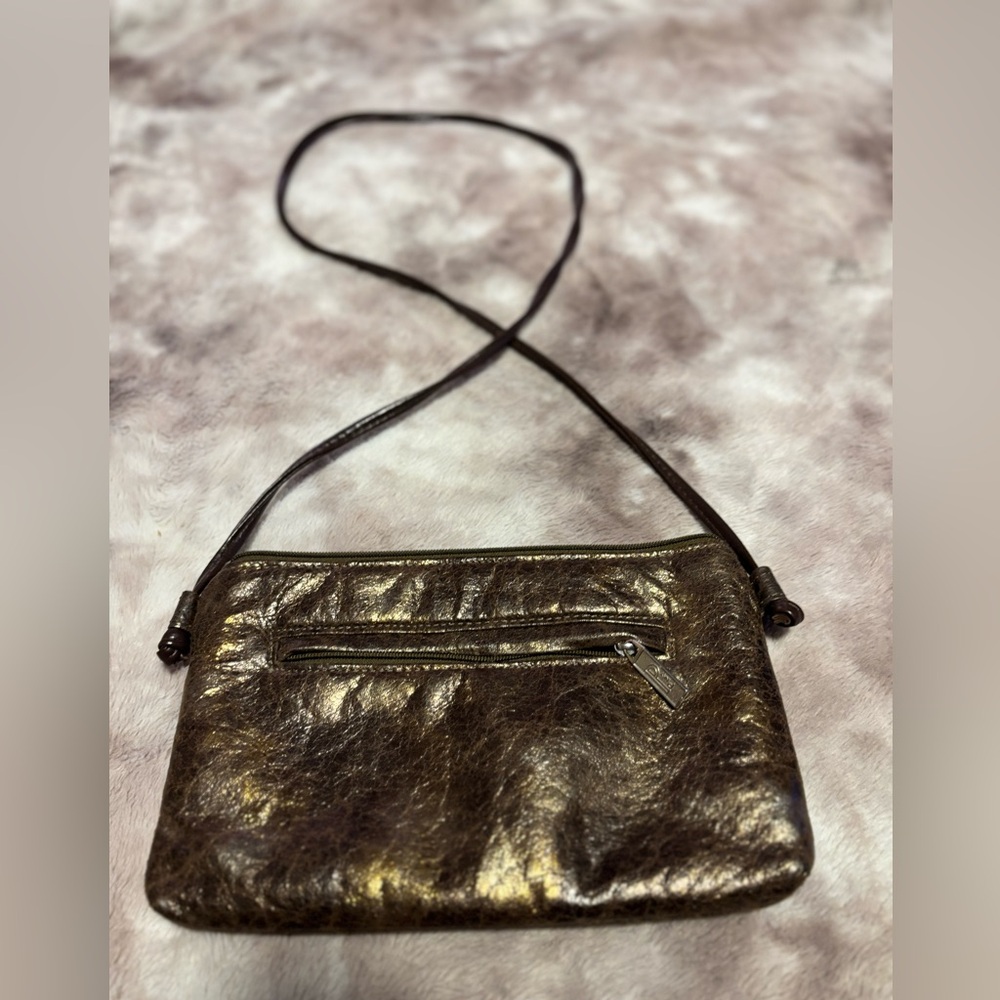 Pinky Metallic Crossbody Bag